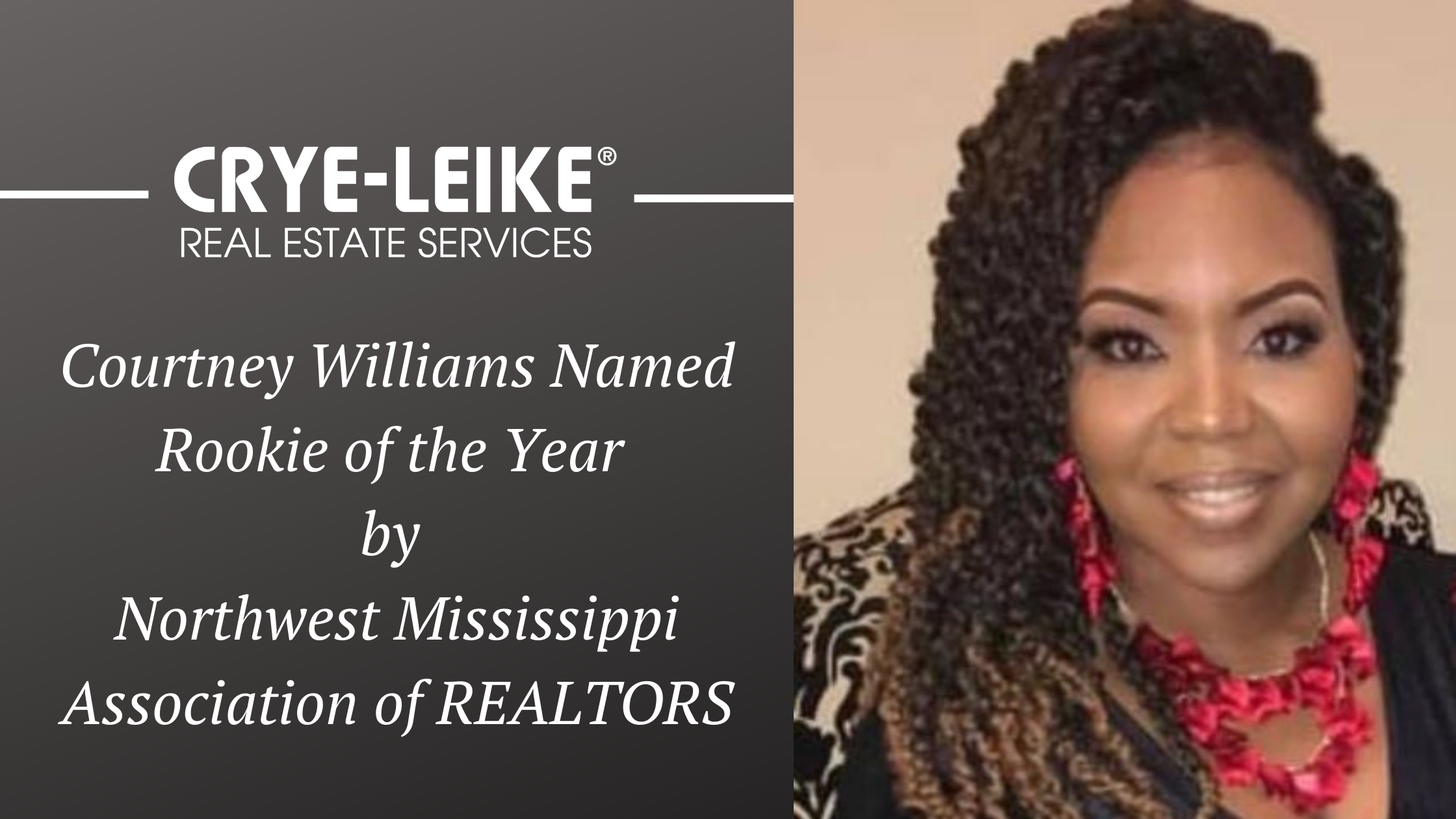 CryeLeike Realtor Courtney Williams Awarded Rookie of the Year by